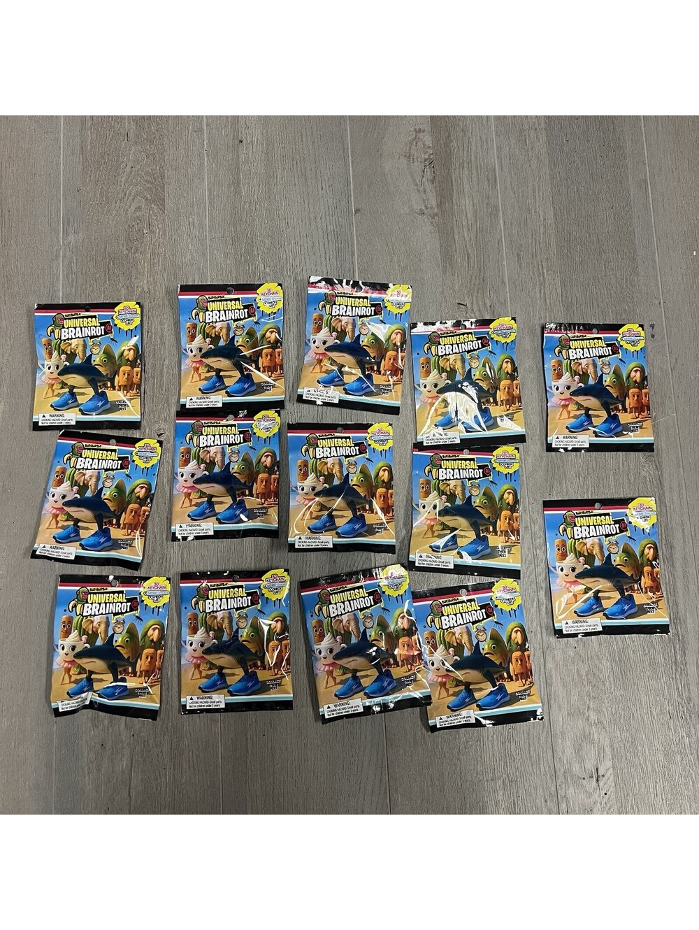 Universal Brainrot AI Blind Bags Lot of 14 3D Keychain Meme Sticker NEW